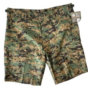 Rothco Woodland Digital Camo Army Cargo BDU Combat Shorts, Men's XL 35-39” New